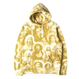Supreme シュプリーム パーカー ゴールド サイズ:S | 18AW 総柄 ジーザス/マリア スウェット パーカー (Jesus and Mary Hooded Sweatshirt) | トップス フーディー【メンズ】【中古】【K4839】