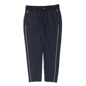 【美品】HUGO BOSS ヒューゴボス パンツ ネイビー 紺 サイズ:L 現行タグ ロゴ刺繍 パイピングライン ジャージー トラックパンツ ボトムス ズボン【メンズ】【中古】【K4870】