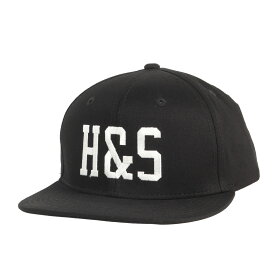 【美品】HideandSeek ハイドアンドシーク キャップ ブラック 黒 サイズ:FREE H&Sロゴ 6パネル キャップ ブランド 帽子 スナップバック【メンズ】【中古】【K4884】