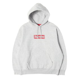 Scupreme シュプリーム パーカー ヘザーグレー S 23SS インサイドアウト ボックスロゴ スウェットパーカー Inside Out Box Logo Hooded Sweatshirt トップス フーディー プルオーバー【メンズ】【中古】【K4952】