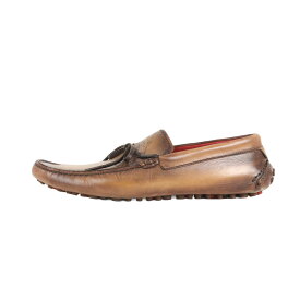 Berluti ベルルッティ ブラウン 9 カリグラフィ ドライビング シューズ イタリア製 ブランド 靴【メンズ】【中古】【K4962】