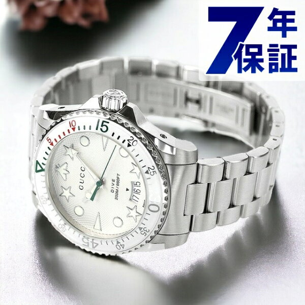 グッチ 時計 ダイヴ 40mm スイス製 クオーツ メンズ 腕時計 YA136336 GUCCI シルバー