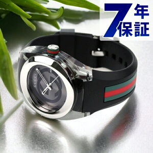 \今ならさらに+9倍/ グッチ 時計 シンク 46mm クオーツ メンズ 腕時計 ブランド YA137116 GUCCI グレーシルバー×ブラック 記念品 プレゼント ギフト