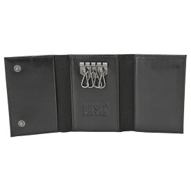 【あす楽対応】 ディーゼル DIESEL X09366 P1101 T8013 Dプラーク ロゴ パスケース付 4連キーケース ブランド ブラック メンズ Key Holder 4 記念品 プレゼント ギフト