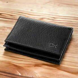 カルバンクライン カードケース メンズ ブランド CALVIN KLEIN Card Case（Key Fob Gift Set） Leather 革 レザー 31CK330017 ブラック 小物 父の日 プレゼント 実用的