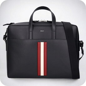 バリー ビジネスバッグ メンズ ブランド BALLY 牛革 2WAY 6308443 ブラック レッド バッグ