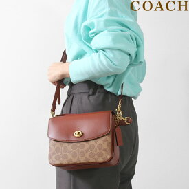 コーチ ショルダーバッグ レディース ブランド COACH キャシー クロスボディ 19 レザー シグネチャー コーテッド キャンバス 4WAY クラッチ ハンドバッグ 2WAY 89089 B4NQ4 ブラウン バッグ