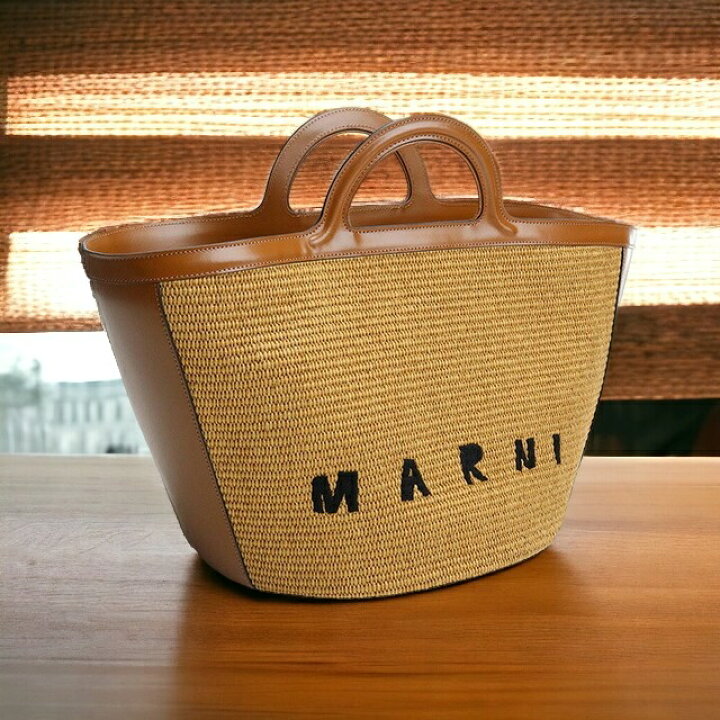 楽天市場】マルニ カゴバッグ レディース MARNI ラフィア レザー  