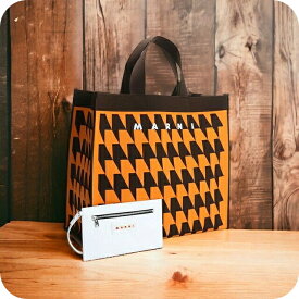 マルニ トートバッグ レディース MARNI ポリエステル イタリア SHMP0073A1 オレンジ系 ブラウン系 バッグ