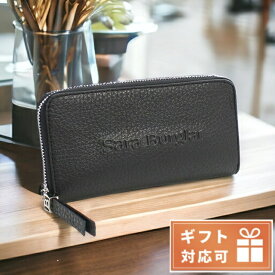 【あす楽対応】 サラバーグラー 長財布ラウンドファスナー レディース Sara Burglar BUFALO LOGO レザー イタリア 110L NERO ブラック 財布