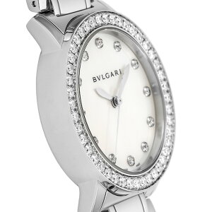\今ならさらに+9倍/ ブルガリ ブルガリブルガリ 33mm ダイヤモンド スイス製 自動巻き レディース 腕時計 BBL33WSDS/12 BVLGARI ホワイトパール 白