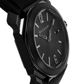 【クロス付】 ブルガリ オクト ウルトラネロ 自動巻き 腕時計 メンズ BVLGARI BGO41BBSVD/N アナログ ブラック 黒 スイス製 父の日 プレゼント 実用的