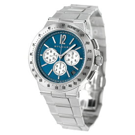 【クロス付】 ブルガリ 時計 BVLGARI ディアゴノ 41mm 自動巻き メンズ DG41C3SSDCHTA ブルー 腕時計 父の日 プレゼント 実用的