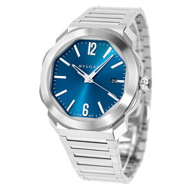 【クロス付】 ブルガリ オクト ローマ 自動巻き 腕時計 ブランド メンズ BVLGARI OC41C3SSD アナログ ブルー スイス製 父の日 プレゼント 実用的