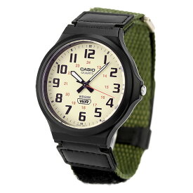 カシオ CASIO MW-240B-3BV チプカシ 海外モデル メンズ 腕時計 ブランド カシオ casio アナログ クリームイエロー カーキグリーン/ブラック 黒 父の日 プレゼント 実用的