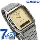 カシオ チープカシオ CASIO クォーツ 電池式 AQ-230GG-9A ビンテージ 海外モデル ユニセックス チプカシ 腕時計 ブランド カシオ casio アナデジ シャンパン ガンメタル おしゃれ 防水 かわいい プレゼント 実用的