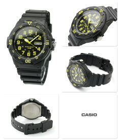 カシオ 腕時計 チープカシオ デイデイト 海外モデル オールブラック×イエロー CASIO MRW-200H-9BVDF チプカシ 時計