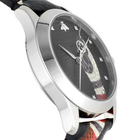 【クロス付】 グッチ 時計 Gタイムレス クオーツ 腕時計 メンズ レディース 革ベルト GUCCI YA1264007 ブラック 黒 スイス製
