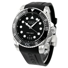 【クロス付】 グッチ ダイヴ クオーツ 腕時計 ブランド メンズ GUCCI YA136204B アナログ ブラック 黒 スイス製 記念品 プレゼント ギフト