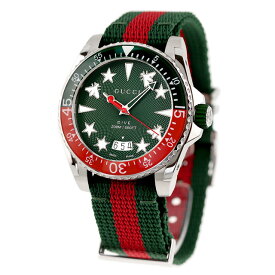 グッチ ダイヴ クオーツ 腕時計 ブランド メンズ 蜂 GUCCI YA136339 アナログ グリーン レッド 赤 スイス製