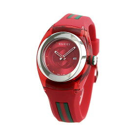 【クロス付】 グッチ シンク 36mm レディース 腕時計 ブランド YA137303 GUCCI レッド 記念品 プレゼント ギフト