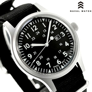 �_�����+9�{���|�C���gUP�^ �i�o���E�H�b�` Naval military watch US Army Type �N�H�[�c �d�r�� �r���v �u�����h �����Y NAVAL WATCH Mil-01A-BK �A�i���O �u���b�N �� ������� �h�� �v���[���g �j�� ���p�I