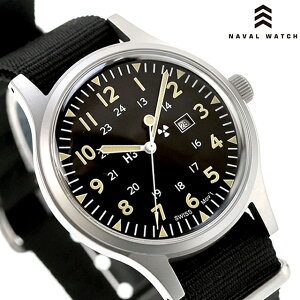 �_�����+9�{���|�C���gUP�^ �i�o���E�H�b�` Naval military watch US Army Type �N�H�[�c �d�r�� �r���v �u�����h �����Y NAVAL WATCH Mil-01B-BK �A�i���O �u���b�N �� ������� �h�� �v���[���g �j�� ���p�I