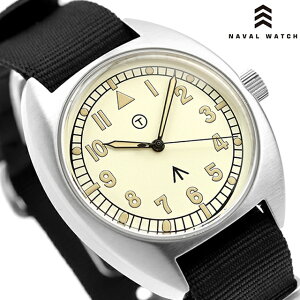 �i�o���E�H�b�` Naval military watch Royal Air Force Type �N�H�[�c �d�r�� �r���v �u�����h �����Y NAVAL WATCH Mil-02C-BK �A�i���O �A�C�{���[�z���C�g �� ������� �h�� �v���[���g �j�� ���p�I