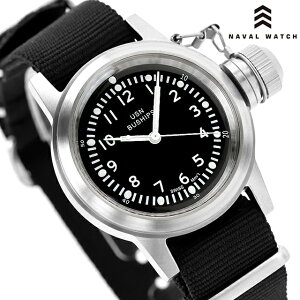 �i�o���E�H�b�` Naval military watch US MARINE USN BUSHIPS type �N�H�[�c �d�r�� �r���v �u�����h �����Y NAVAL WATCH Mil-04SV/BK �A�i���O �u���b�N �� ������� �h�� �v���[���g �j�� ���p�I