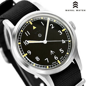�_�����+9�{���|�C���gUP�^ �i�o���E�H�b�` Naval military watch British ROYAL Army "W10" TYPE �������� �r���v �u�����h �����Y NAVAL WATCH Mil-06SV/BK �A�i���O �u���b�N �� ���{�� ������� �h�� �v���[���g