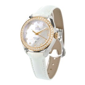 オメガ シーマスター アクアテラ 34mm 自動巻き 腕時計 レディース ダイヤモンド OMEGA 231.28.34.20.55.004 アナログ ホワイトシェル 白 スイス製