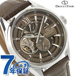 �I���G���g�X�^�[ Contemporary Modern Skeleton �������� �r���v �u�����h �����Y �I�[�v���n�[�g ORIENT STAR RK-AV0139Y �A�i���O �u���E�� ���{�� ������� �h�� �v���[���g �j�� ���p�I