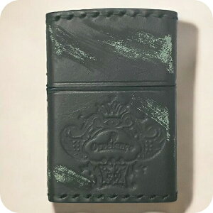オロビアンコ ライター メンズ レディース Orobianco 真鍮、牛革(手縫い+ダメージ加工) ZIPPO 革巻き ORZ-001 GR ダメージグリーン 小物