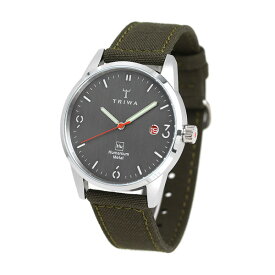 トリワ 腕時計 メンズ レディース 時計 TRIWA ヒューマニウム HU39D-CL080912 ダークグレー×ミリタリーグリーン