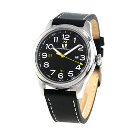 URBAN RESEARCH 3針デイト 革ベルト メンズ 腕時計 ブランド UR001-01 アーバンリサーチ ブラック 時計 ギフト 父の日 プレゼント 実用的