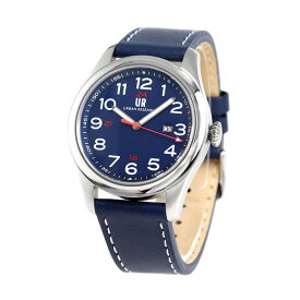URBAN RESEARCH 3針デイト 革ベルト メンズ 腕時計 ブランド UR001-02 アーバンリサーチ ブルー 時計 ギフト 父の日 プレゼント 実用的