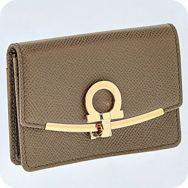 フェラガモ 名刺入れ レディース ブランド Ferragamo 22D198PEBBLE CARAW 714 931 キャメル