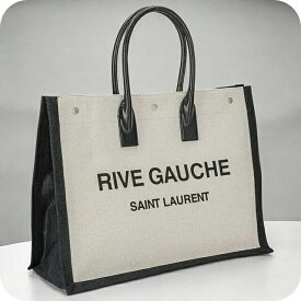 イヴ・サンローラン トートバッグ メンズ レディース Yves Saint Laurent 509415-FAAVU ホワイト／ブラック 軽量 手提げ ブランド 高級 おしゃれ プレゼント 男性 実用的 かっこいい