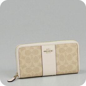コーチ 長財布 レディース ブランド COACH CCQ07 IMXDM ライトベージュ/ホワイト ウォレット 高級 おしゃれ プレゼント 実用的