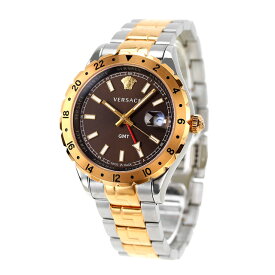 ヴェルサーチ 時計 メンズ VERSACE 腕時計 ブランド ヘレニウム GMT 42mm V11040015 ブラウン 記念品 ギフト 父の日 プレゼント 実用的