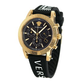 ヴェルサーチ 時計 スポーツ テック 40mm クロノグラフ メンズ 腕時計 VELT00119 VERSACE ヴェルサーチェ ブラック 父の日 プレゼント 実用的