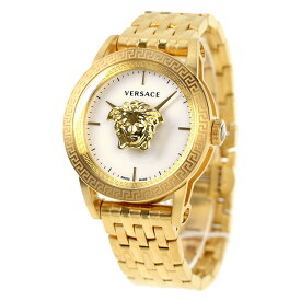 【ショッパー付】ヴェルサーチ パラッツォ エンパイア クオーツ 腕時計 ブランド メンズ VERSACE VERD00318 アナログ ホワイト ゴールド 白 スイス製 父の日 プレゼント 実用的