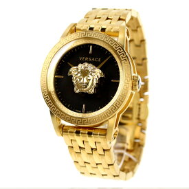 【ショッパー付】ヴェルサーチ パラッツォ エンパイア クオーツ 腕時計 ブランド メンズ VERSACE VERD00819 アナログ ブラック ゴールド 黒 スイス製 父の日 プレゼント 実用的