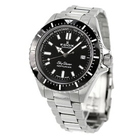 エドックス スカイダイバー ネプチュニアン オートマティック 自動巻き 腕時計 メンズ EDOX 80120-3NM-NIN アナログ ブラック 黒 スイス製 ギフト 父の日 プレゼント 実用的