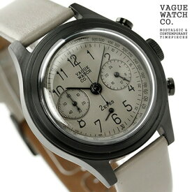 ヴァーグウォッチ ツーアイズ 38mm クロノグラフ 2C-L-002 VAGUE WATCH Co. 腕時計 ブランド クオーツ グレー レザーベルト 時計 プレゼント ギフト
