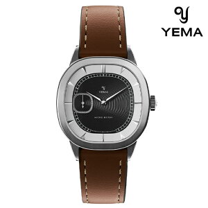 \今ならさらに+9倍/ イエマ グランヴェル CMM.20 自動巻き 腕時計 ブランド メンズ YEMA 70.25.29.09.SN.L8 アナログ ブラック ブラウン 黒 フランス製 おしゃれ 防水 プレゼント 男性 実用的