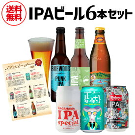 世界IPAビール6本セット 送料無料 ビールギフト 詰め合わせ アイピーエー インディアペールエール クラフトビール 長S