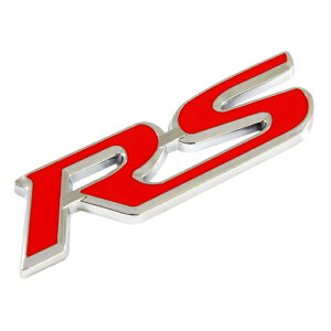 RS エンブレム 汎用 亜鉛合金製 車 ステッカー シール 3Dメタル アクセサリー カスタム パーツ カスタムパーツ ドレスアップ 外装