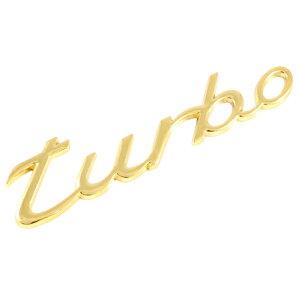 turbo エンブレム ターボ メタル製 金属 汎用 3D 立体 筆記体 racing ステッカー 車 ポルシェ BMW トヨタ ホンダ 日産 ニッサン 三菱 ミツビシ などに ロゴ 軽自動車 普通車 トラック 軽トラ JDM USDM