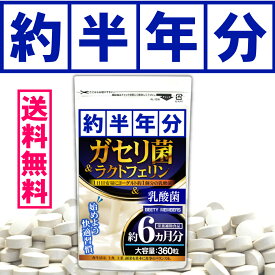 ガセリ菌 サプリ ＆ラクトフェリン 乳酸菌 サプリメント【メール便送料無料】 大容量360粒